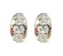 Hoop Earrings Oval Shape Crystal Studded 5 Layer Small to Big Imitation Diamond Earring for Women and Girls Silver