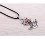 Anime Luffy One Piece Anchor Skull Inspired Pendant Necklace Fashion Jewellery Accessory for Men and Women