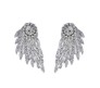 Angel Wing Double Side Solitaire Rhinestone Stud Earring for Girls and Women