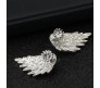 Angel Wing Double Side Solitaire Rhinestone Stud Earring for Girls and Women