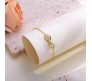 Double Dual Infinity Shape Anklets With Rhinestone Legs Adjustable Ankle Gold Chain for Women And Girls