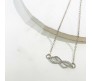 Double Dual Infinity Shape Anklets With Rhinestone Legs Adjustable Ankle Silver Chain for Women And Girls