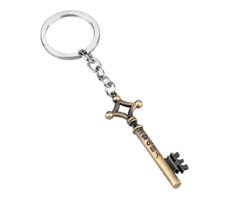 Attack On Titan Eren Key Anime Metal Keychain Bronze Key Chain for Car Bikes Key Ring