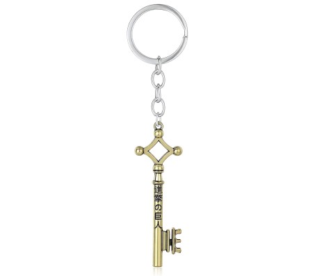 Attack On Titan Eren Key Anime Metal Keychain Gold Key Chain for Car Bikes Key Ring