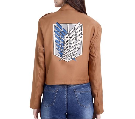 Anime Attack On Titan Jacket Inspired Scout Regiment Khaki - Anime Cosplay Costume Survey Corps Coat Bomber Jackets, S