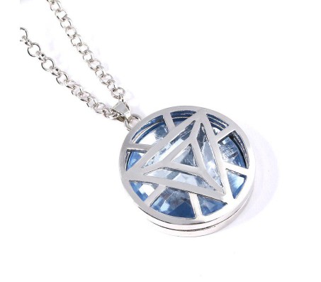Superhero Iron Man Inspired Heavy Design Big Size Arc Reactor Pendant Necklace Fashion Jewellery Accessory for Men and Women