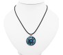 Superhero Iron Man Inspired Arc Reactor Triangle Blue Leather Pendant Necklace Fashion Jewellery Accessory for Men and Women