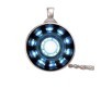 Superhero Iron Man Inspired Arc Reactor Silver Blue Pendant Necklace Fashion Jewellery Accessory for Men and Women