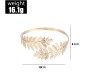1 Pc Gold Plated Greek Roman Laurel Swirl Leaf Bracelet Armband Upper Arm Open Cuff Band Armlet Wedding Bridal Adjustable Wrap Bangle for Women And Girls