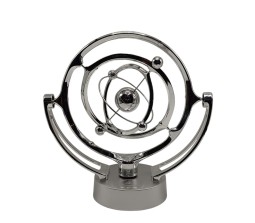 Revolving Kid Kinetic Art Orbital - Electronic Perpetual Motion Machine Desk Scientific Gravity Defying Physics Illusion Toy Newtons Cradle Pendulum Home Desktop Gadget Decoration