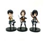 Attack on Titan Set of 6 Eren Yeager, Mikasa Ackermann, Levi Ackermann, Armin Arlert, Sasha Braus & Hange Zoe Action Figure Set for Car Dashboard, Decoration & Office Table Toy