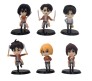 Attack on Titan Set of 6 Eren Yeager, Mikasa Ackermann, Levi Ackermann, Armin Arlert, Sasha Braus & Hange Zoe Action Figure 7-8 CM for Car Dashboard, Decoration & Office Table Toy