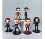 Avenger Set of 6 Iron Man Spider Man Captain America Thor Natasha Action Figure 15cm Toy Multicolor