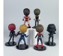 Avenger Set of 6 Iron Man Spider Man Captain America Thor Natasha Action Figure 15cm Toy Multicolor