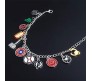 Avengers Charms Silver Bracelet With Different Charm Fashion Jewellery Accessory for Girls and Women