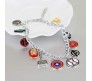 Avengers Charms Silver Bracelet With Different Charm Fashion Jewellery Accessory for Girls and Women