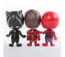 Avenger Set of 6 Iron Man Spider Man Black Panther Action Figure Bobblehead 10 cm for Car Dashboard, Cake Decoration, Office Desk and Study Table Multicolor