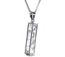 Fashion 4 Solitaire Line Crystal Silver Long Chain Stylish Pendant Necklace Multilayer Double Line with Solitaire Jewelry Party or Daily Casual Wear for Women and Girls White Silver