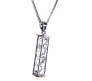 Fashion 4 Solitaire Line Crystal Silver Long Chain Stylish Pendant Necklace Multilayer Double Line with Solitaire Jewelry Party or Daily Casual Wear for Women and Girls White Silver