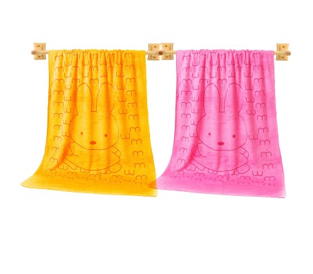 Microfibre Soft Cotton 50x100cm Set of 2 Bath Towels Extra Soft Towel Quick Dry Strong Water Absorbent Bathing Towel For Baby Infants 0-12 Months New Born Babies Boys Girls Kids Multicolor