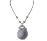 Traditional Oxidized German Silver Big Size Intricate Peacock Design Large Pendant Chain Necklace for Women and Girls