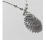 Traditional Oxidized German Silver Big Size Intricate Peacock Design Large Pendant Chain Necklace for Women and Girls