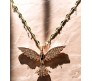 Bird Phoenix Open Wings Freedom Rhinestone Crystal Studded Pendant Rose Gold Plated Necklace With Chain Fashion Jewellery Stylish For Women And Girls
