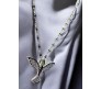 Bird Phoenix Open Wings Freedom Rhinestone Crystal Studded Pendant Silver Plated Necklace With Chain Fashion Jewellery Stylish For Women And Girls