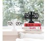 Retro Style Flip Clock with Gear Desk Shelf Classic Mechanical Digital Display Dynamic Flip Down Clock Battery Powered Home & Office Decor Black Silver D2