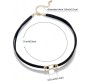 Black Velvet Neck Choker Necklace Simple Boho Punk Choker Collar Western Goth Necklace for Girls & Women DC1
