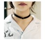 Black Velvet Neck Choker Necklace Simple Boho Punk Choker Collar Western Goth Necklace for Girls & Women DC3C