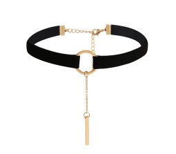 Black Velvet Neck Choker Necklace Simple Boho Punk Choker Collar Western Goth Necklace for Girls & Women DC2L