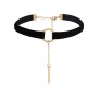 Black Velvet Neck Choker Necklace Simple Boho Punk Choker Collar Western Goth Necklace for Girls & Women DC2L