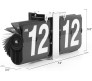 Retro Style Flip Clock with Gear Desk Shelf Classic Mechanical Digital Display Dynamic Flip Down Clock Battery Powered Home & Office Decor Black Silver