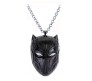 Black Panther Black Mask Shape Pendant Necklace Cosplay Costume Accessories For Boys and Men