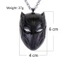 Black Panther Black Mask Shape Pendant Necklace Cosplay Costume Accessories For Boys and Men