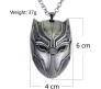 Black Panther Silver Mask Shape Pendant Necklace Cosplay Costume Accessories For Boys and Men