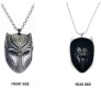 Black Panther Silver Mask Shape Pendant Necklace Cosplay Costume Accessories For Boys and Men