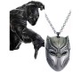 Black Panther Silver Mask Shape Pendant Necklace Cosplay Costume Accessories For Boys and Men