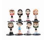 Set of 8 Blackpink Girl Music Band Action Figure Doll Set Or Cake Topper Decoration Merchandise Showpiece Pop Stars to Keep in Office Desk Table Gift Toys Multicolor