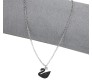 Elegant Black Swan Pendant with Rhinestone Silver Plated Necklace - Graceful Swan Chain for Women and Girls