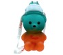 Plastic Teddy Bear Water Bottle for Kids, Push Button Water Bottle with Straw, Sipper Bottle for Kids with Adjustable Strap and Stickers 2000ml, Blue Orange, 3+Years (Pack of 1)