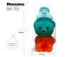 Plastic Teddy Bear Water Bottle for Kids, Push Button Water Bottle with Straw, Sipper Bottle for Kids with Adjustable Strap and Stickers 2000ml, Blue Orange, 3+Years (Pack of 1)