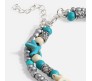 Boho Multilayer Beaded Anklets Antique Silver Tone Multi Layer Beach Jewelry with Turquoise Turtle Handmade Beads Fashion Ankle Charm Sea Shell Foot Chain Bohemian for Women & Girls