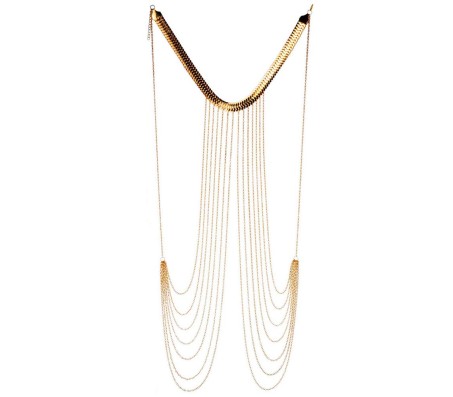 Gold Necklace Body Chain Body Jewelry Bikini Sexy Chains for Women and Girls