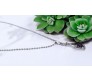 Black Heart Shape Love Bottle Pendant Silver Plated Dot Necklace for Women & Girls 