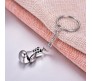 Rocky Boxing Gloves / Biker Silver Metal Keychain Key Chain Bikes Key Ring