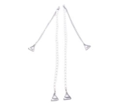 1 Pair Fancy Pearl Crystal Golden Chain Bra Straps Decorative Adjustable Shoulder Strap for Wedding Party Gowns Women