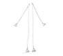 1 Pair Fancy Pearl Crystal Golden Chain Bra Straps Decorative Adjustable Shoulder Strap for Wedding Party Gowns Women