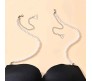 1 Pair Fancy Pearl Crystal Golden Chain Bra Straps Decorative Adjustable Shoulder Strap for Wedding Party Gowns Women